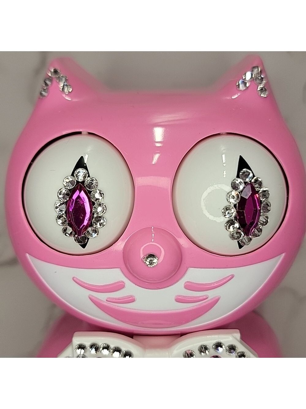 Jeweled Flamingo Pink Kit-Cat Klock clock SUPER RARE - Picture 1 of 9